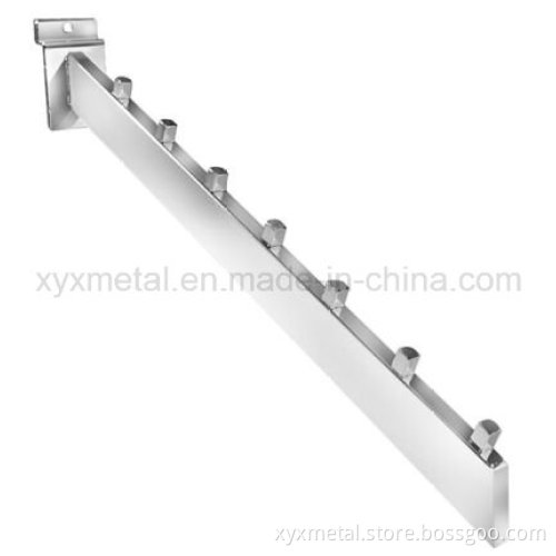 Chrome Metal Hanger with Tag Holder Slatwall Pegboard Wire Hooks